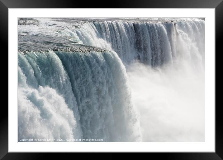 Niagara Falls Close Up Framed Mounted Print by Sarah Smith