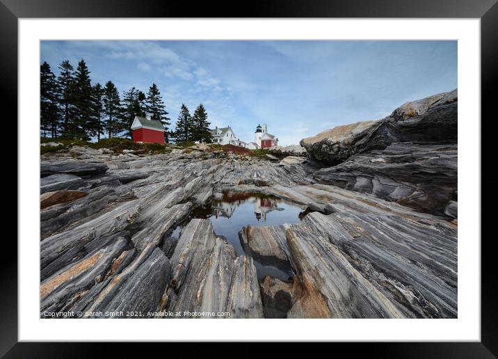Pemaquid Point Lighthouse Framed Mounted Print by Sarah Smith