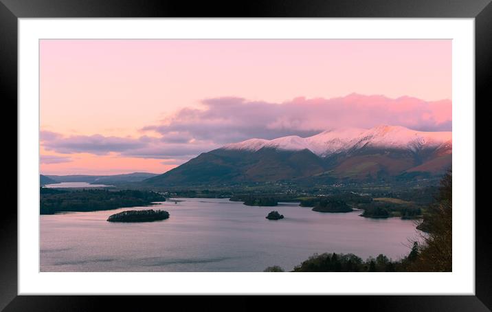 Majestic Scenic Views of Lake District Framed Mounted Print by David Martin