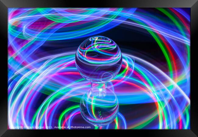 Abstract Crystal Ball Light Painting 1 Framed Print by Mark Gorton