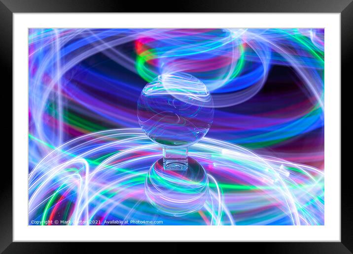 Abstract Crystal Ball Light Painting 2 Framed Mounted Print by Mark Gorton