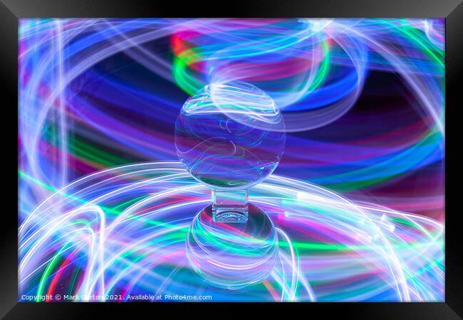 Abstract Crystal Ball Light Painting 2 Framed Print by Mark Gorton