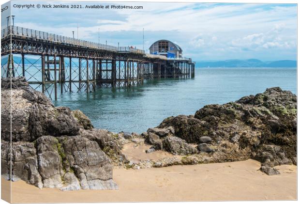 Mumbles Pier Swansea Bay south Wales Canvas Print by Nick Jenkins