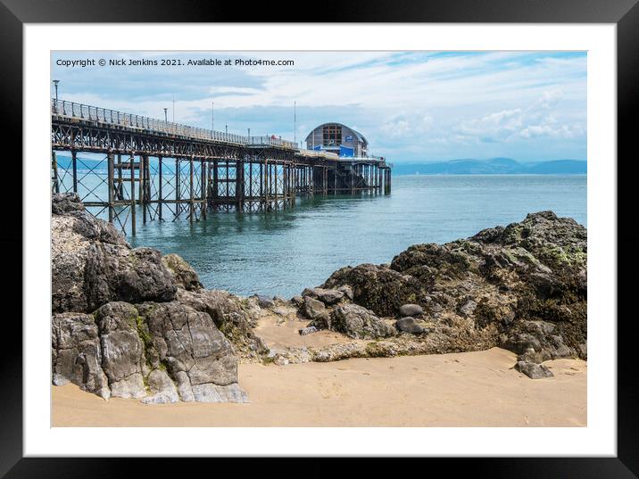 Mumbles Pier Swansea Bay south Wales Framed Mounted Print by Nick Jenkins