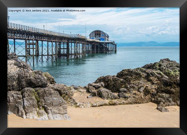 Mumbles Pier Swansea Bay south Wales Framed Print by Nick Jenkins