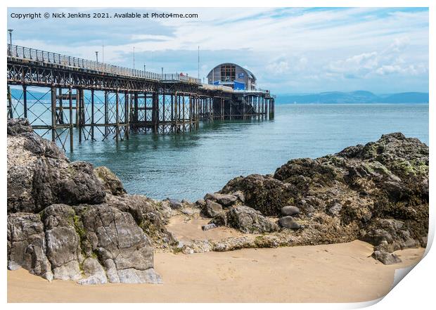 Mumbles Pier Swansea Bay south Wales Print by Nick Jenkins
