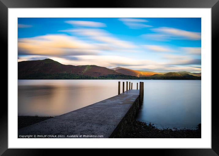 Ashness jetty Derwent water in the lake district 6 Framed Mounted Print by PHILIP CHALK