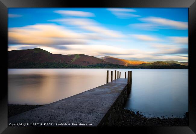 Ashness jetty Derwent water in the lake district 6 Framed Print by PHILIP CHALK
