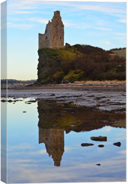 A day for reflection at Greenan Canvas Print by Allan Durward Photography