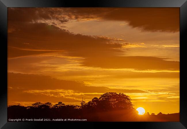 Sunset over Aberdeenshire Framed Print by Frank Goodall