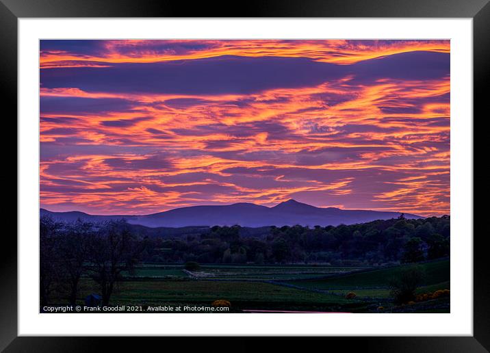 Glowing clouds over Bennachie Framed Mounted Print by Frank Goodall