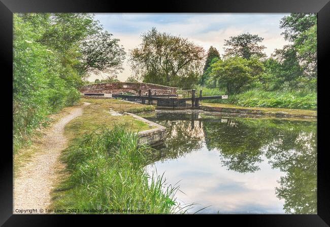 Guyers Lock on the Kennet and Avon Framed Print by Ian Lewis