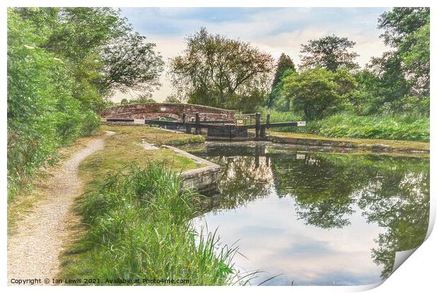 Guyers Lock on the Kennet and Avon Print by Ian Lewis