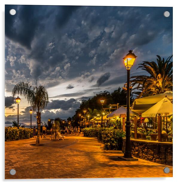 A beautiful  evening in Costa Adeje Acrylic by Naylor's Photography