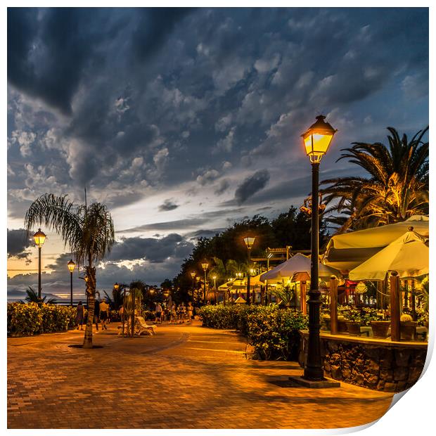 A beautiful  evening in Costa Adeje Print by Naylor's Photography