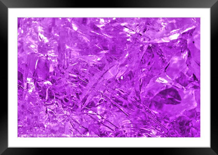 Purple Quartz Herkimer Diamond  Framed Mounted Print by William Jell