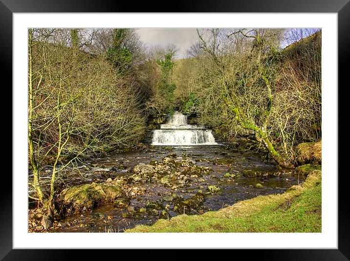 The Falls and Cotter Beck Framed Mounted Print by Trevor Kersley RIP