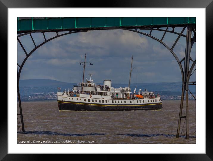 Clevedon Pier MV Balmoral Framed Mounted Print by Rory Hailes