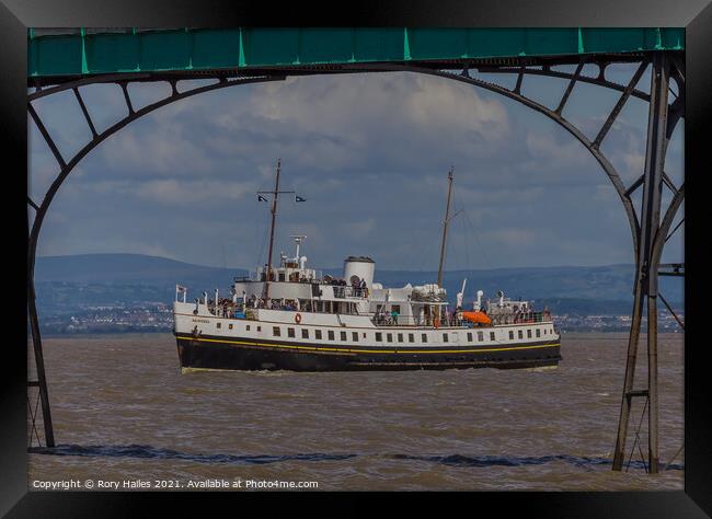 Clevedon Pier MV Balmoral Framed Print by Rory Hailes