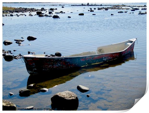 Battered Boat Print by Stephanie Moore