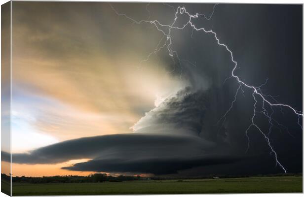 The Dark Side of the Storm. Canvas Print by John Finney