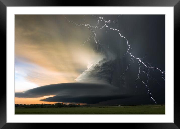The Dark Side of the Storm. Framed Mounted Print by John Finney