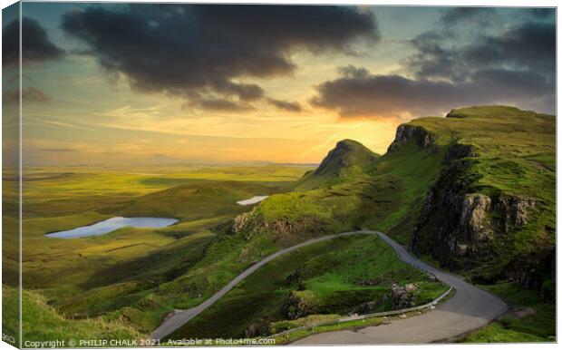 Quiraing on the Isle of Skye 68 Canvas Print by PHILIP CHALK
