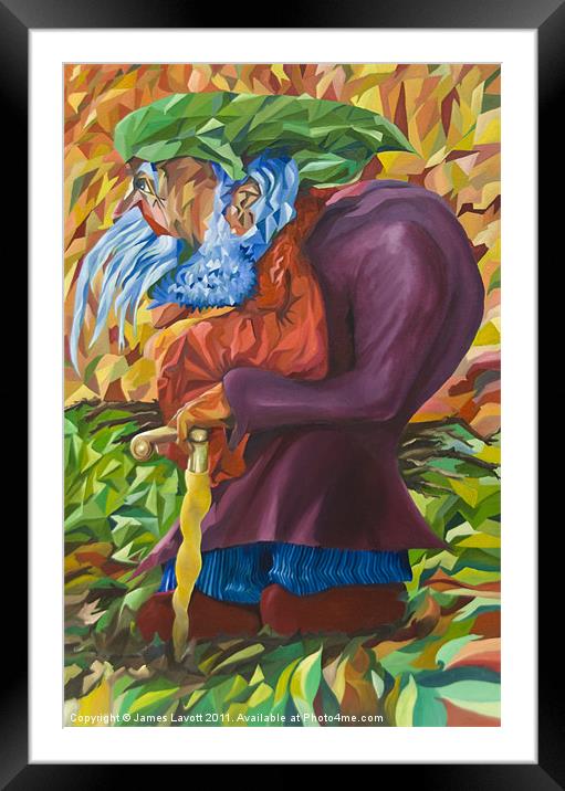 Old Man Collecting Sticks - Not On The Sabbath Framed Mounted Print by James Lavott