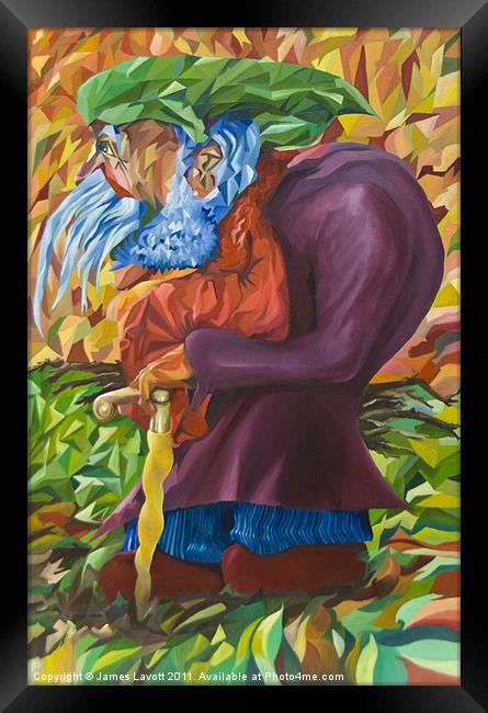 Old Man Collecting Sticks - Not On The Sabbath Framed Print by James Lavott