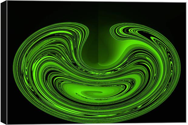 A Lime Abstract Bowl. Canvas Print by paulette hurley