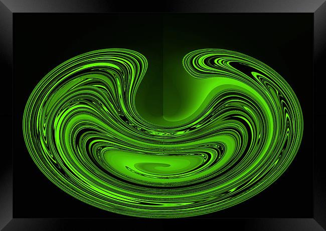 A Lime Abstract Bowl. Framed Print by paulette hurley