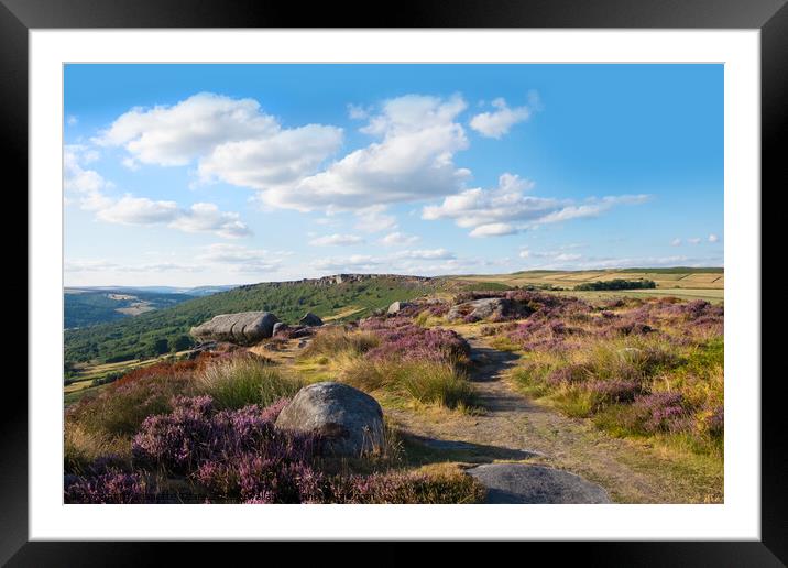 Curbar edge, Peak district Framed Mounted Print by Jeanette Teare