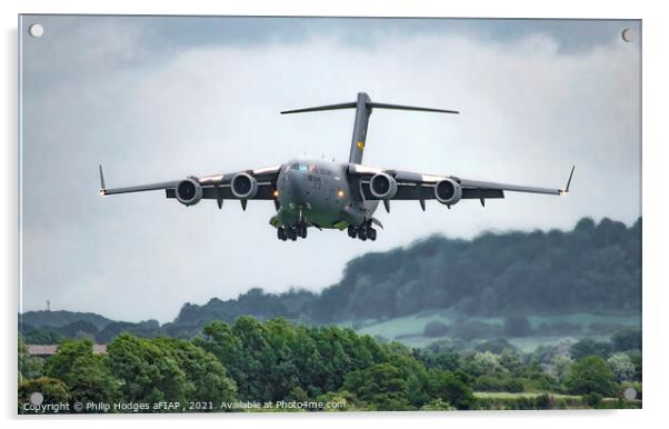 The Giant Arrives at Yeovilton 2015 Acrylic by Philip Hodges aFIAP ,