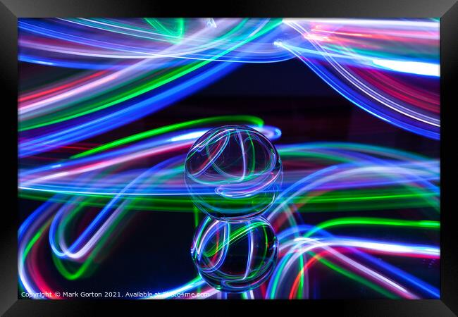 Abstract Crystal Ball Light Painting  Framed Print by Mark Gorton