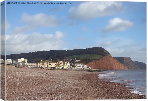 Salcombe Hill Sidmouth.  Canvas Print by Lilian Marshall