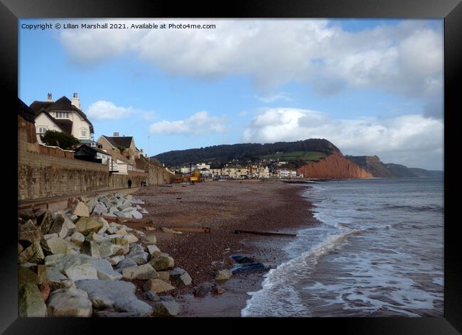 Salcombe Hill Sidmouth  Framed Print by Lilian Marshall
