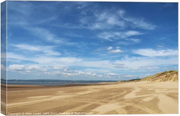 Whitford Sands, Gower Peninsula, South Wales Canvas Print by Peter Lovatt  LRPS