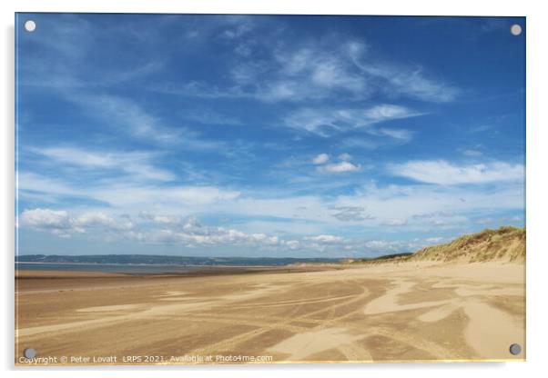 Whitford Sands, Gower Peninsula, South Wales Acrylic by Peter Lovatt  LRPS
