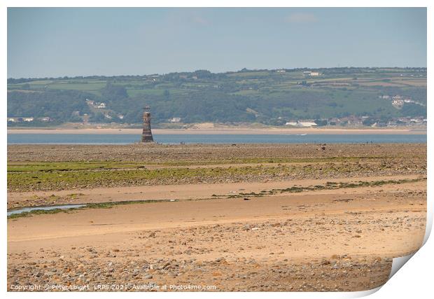 Whitford, Lighthouse, Gower Peninsula, South Wales Print by Peter Lovatt  LRPS