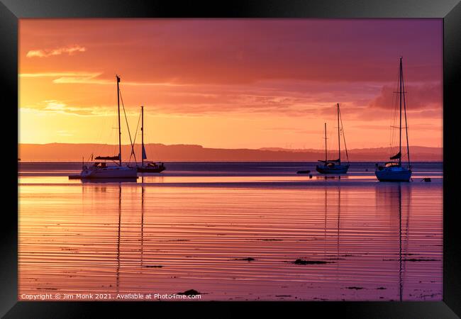 Lamlash Sunrise Framed Print by Jim Monk