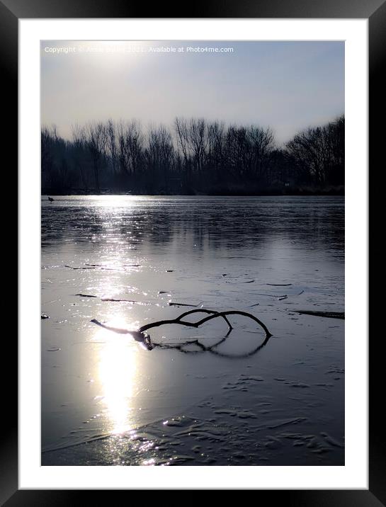 Frozen lake Framed Mounted Print by Aimie Burley