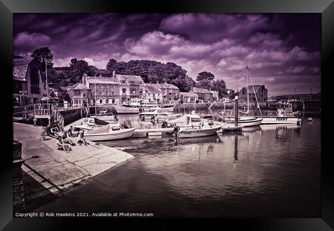 Tones of Padstow  Framed Print by Rob Hawkins