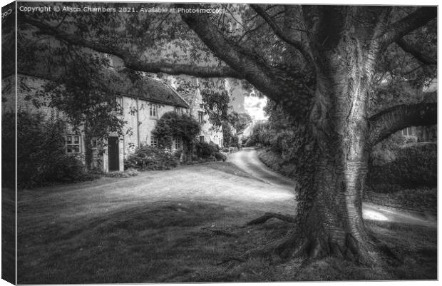Broad Campden Village Green Canvas Print by Alison Chambers