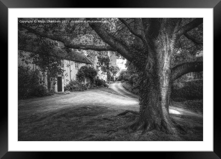 Broad Campden Village Green Framed Mounted Print by Alison Chambers