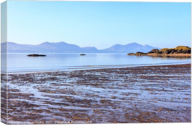 Looking across the Menai Straits Canvas Print by Kevin Hellon