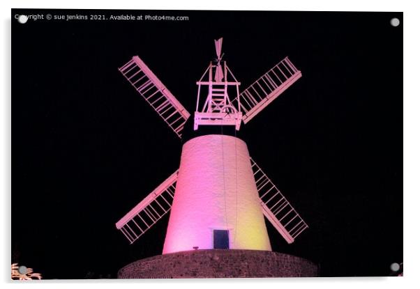 Fulwell Windmill Acrylic by sue jenkins