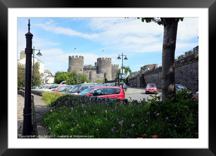 Conwy castle in Wales. Framed Mounted Print by john hill
