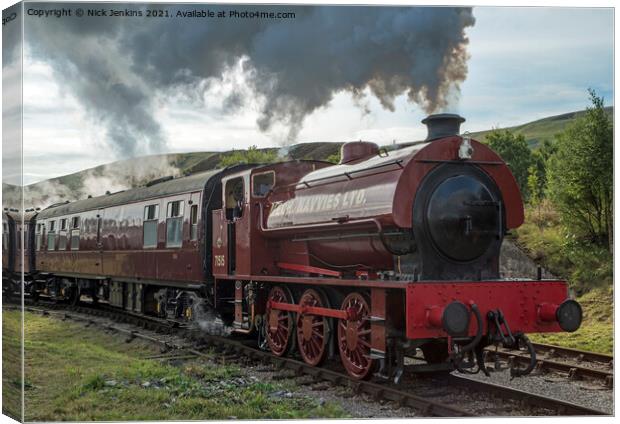 Steam Locomotive Pontypool and Blaenavon Railway  Canvas Print by Nick Jenkins