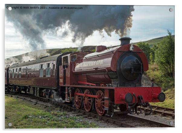 Steam Locomotive Pontypool and Blaenavon Railway  Acrylic by Nick Jenkins