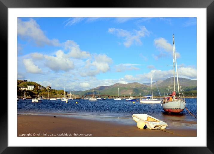 Barmouth harbor in Wales. Framed Mounted Print by john hill